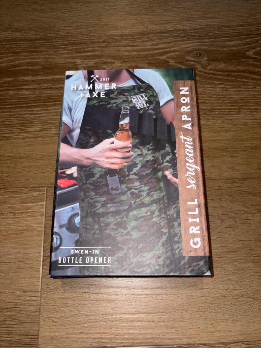 Hammer & Axe Men's Camo Grill Sergeant Apron With Bottle Opener 15 Pockets New